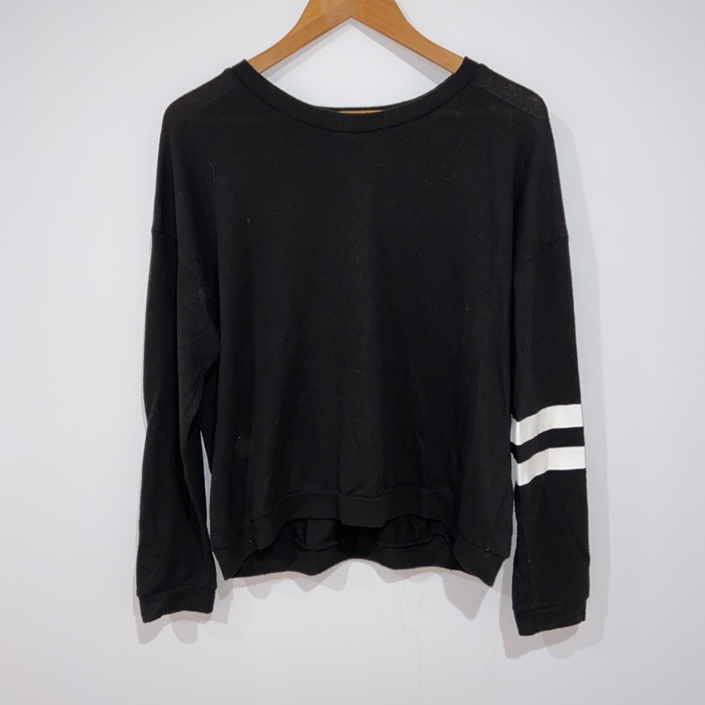 Black Striped Pullover